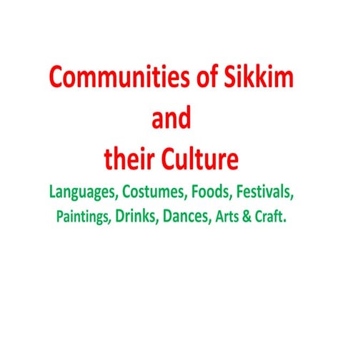 Communities of sikkim