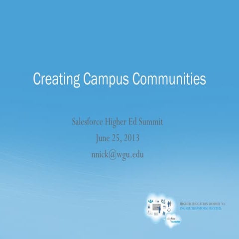 Creating Campus Communities