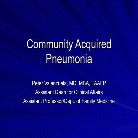 Community Acquired Pneumonia Fmdrl