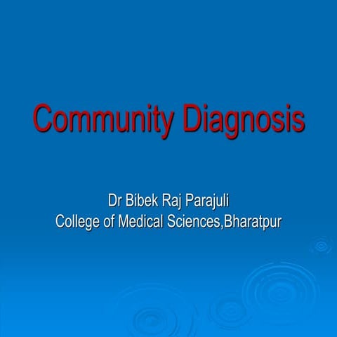 Community diagnosis