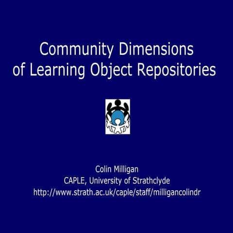 Community Dimensions Of Learning Object Repositories2748