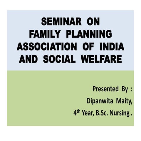 Community  family plan,social welfare