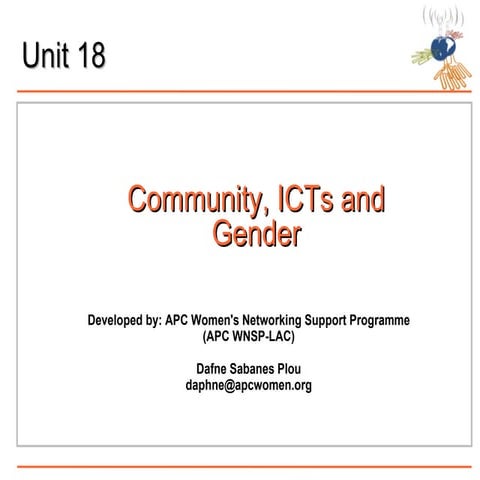 Community, gender and technology