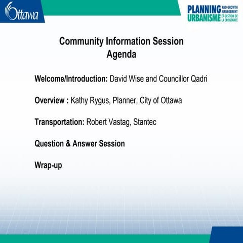 May 4 presentation re: Johnwoods closure