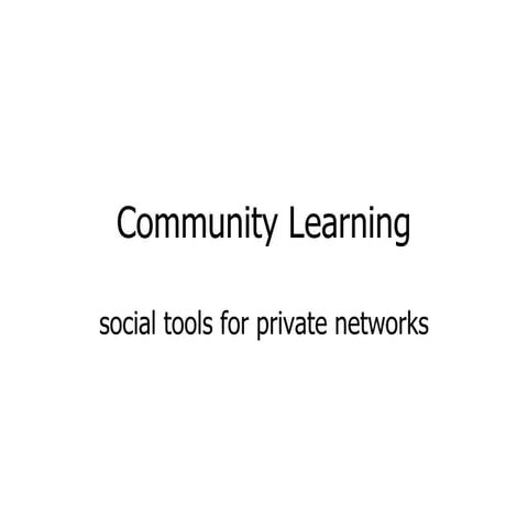 Community Learning