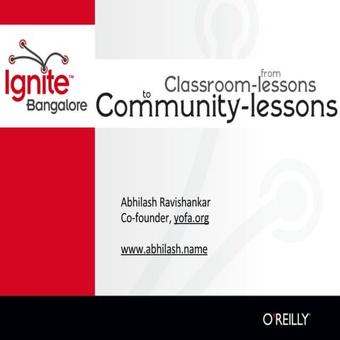 From Classroom Lessons to Community Lessons