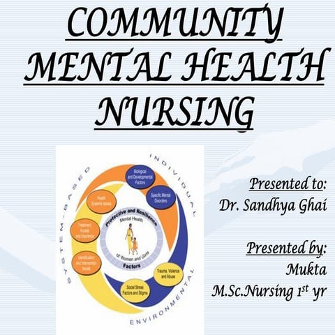 Community mental health nursing | PDF