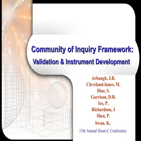 Community Of Inquiry Framework