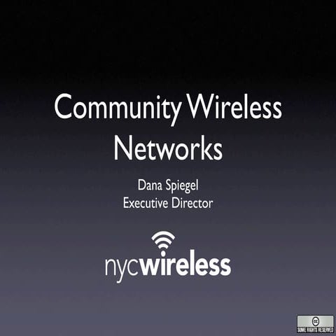 Community Wireless Networks (Nov 18 2006)