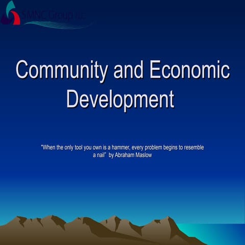 Community And Economic Development