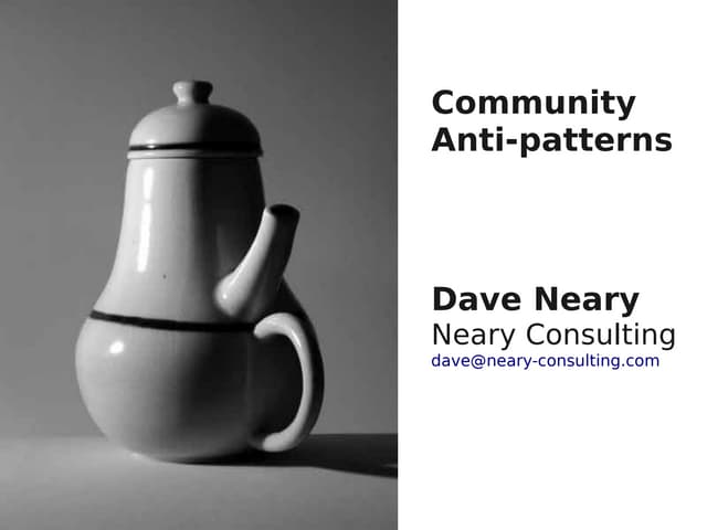 Community antipatterns