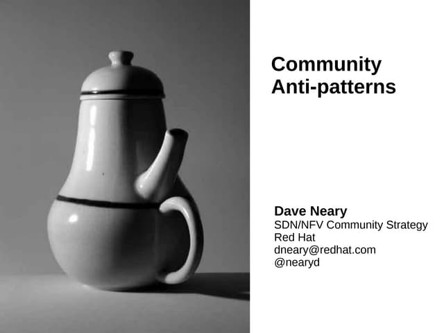 Community antipatterns