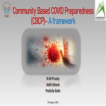 Community based COVID preparedness (CBCP)  25082021