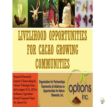 Community-based Development of Cacao Products