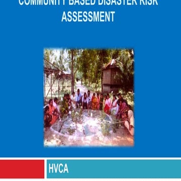 Community Based Disaster Risk Assessment...... 