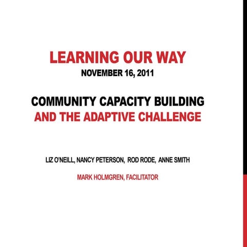 Community Capacity Building