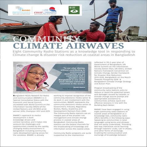 Community climate airwaves through Community Radio in Bangladesh | PDF