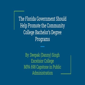 Community College Bachelor's Degree Programs Can Help Individuals Avoid Massi...