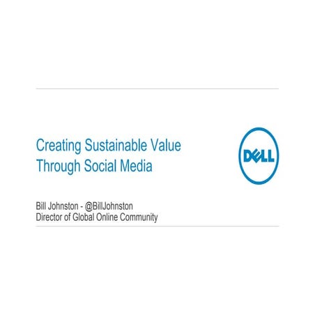 Community conference 2011 - Dell, Bill Johnston