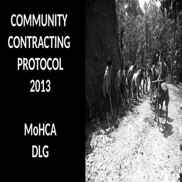 Community Contracting Protocol, DLG, MOHCA | PPTX