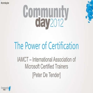 Community day  the power of certification
