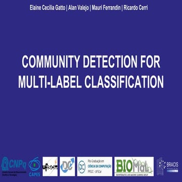 Community Detection Method for Multi-Label Classification
