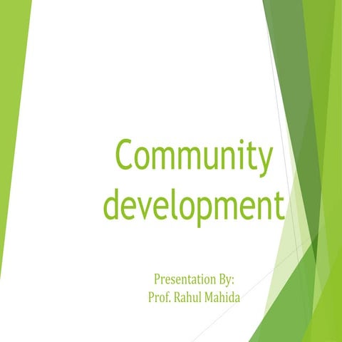 Primary models of community development
