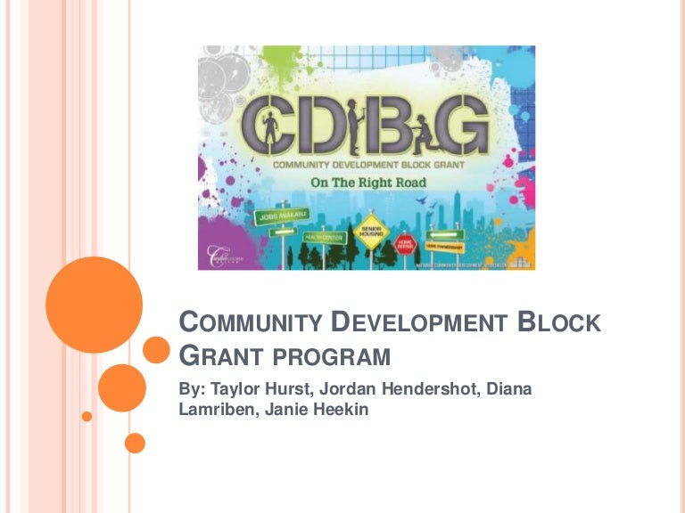 AHS 3 Federalism Community Development Block Grant program