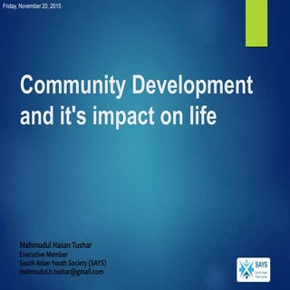 Community development & its impact ...