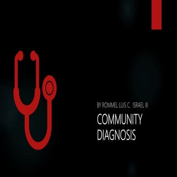 COMMUNITY DIAGNOSIS