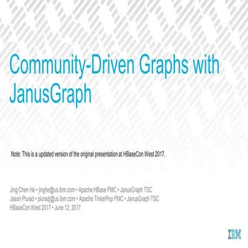 HBaseCon 2017: Community-Driven Graph with JanusGraph (updated)