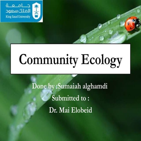 Community ecology 