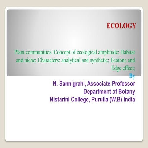 Community Ecology- A Brief Idea