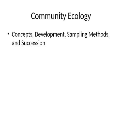 Concept of community and sampling methods | PPTX