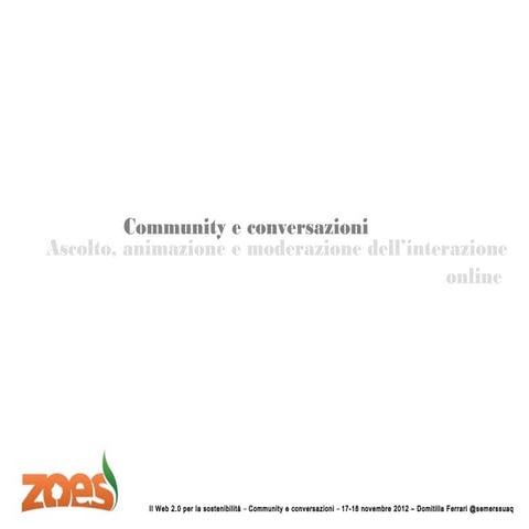 Community e conversazioni