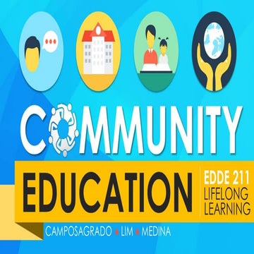 Community Education by Camposagrado, A.E., Lim, M.C. and Medina, A.M.