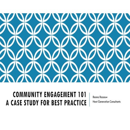 Community engagement 101