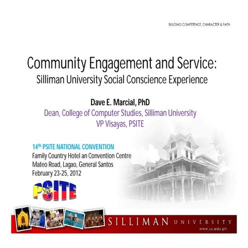 Community engagement and service in SU CCS