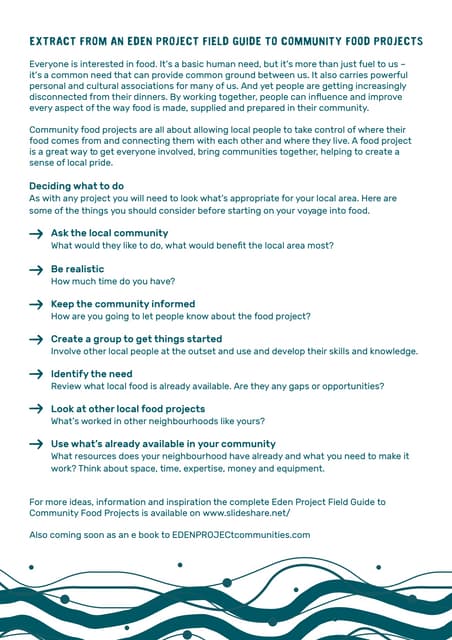 Welcome to the Eden Project Community Camp | PPTX