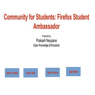 Community for Students : Firefox Student Ambassador 