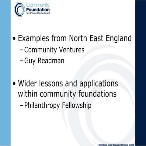 Community foundation, rob williamson, social investment for 21st century