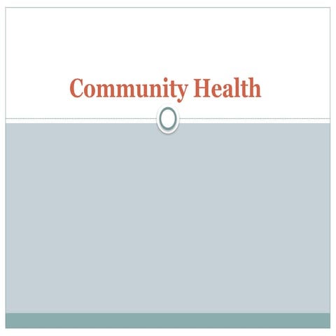 Community Health.pptx for student op only | PPTX