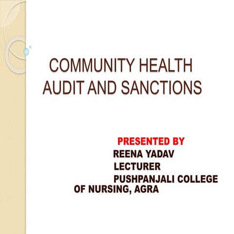 Community health audit