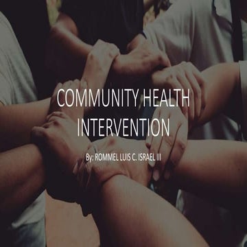 COMMUNITY HEALTH INTERVENTION