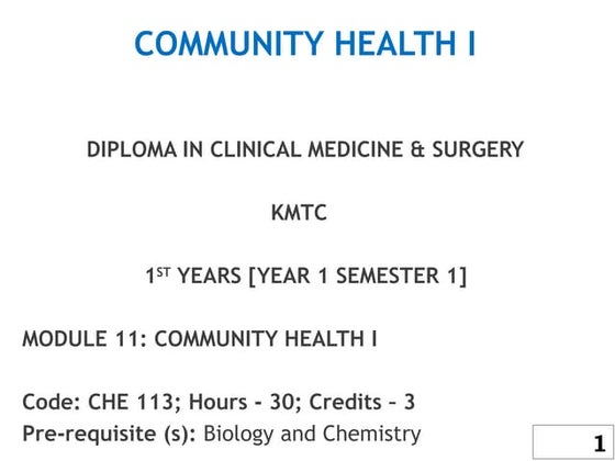 Introduction to community health nursing | PPTX