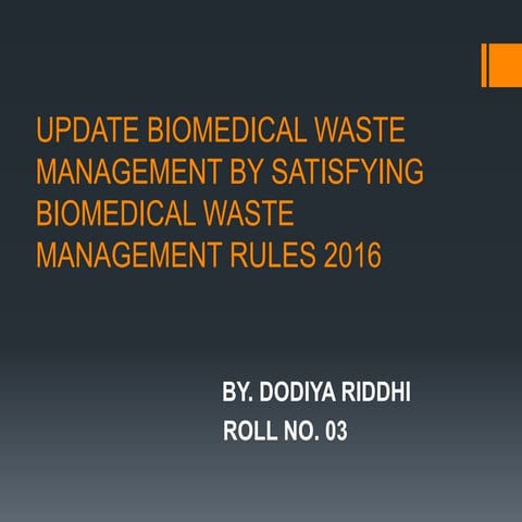 Biomedical Waste Management 