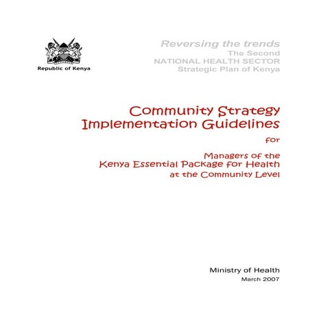 Community Health Strategy Implementation Guide 2007