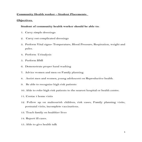 Community health  worker