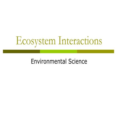 Community interactions