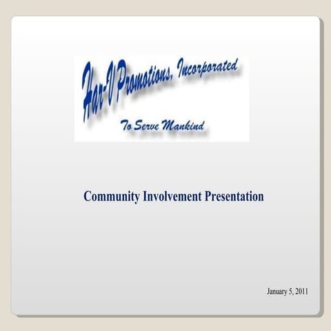 Community involvement presentation